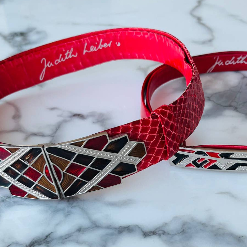 Set of 2 Rare Signed Judith Leiber Belts